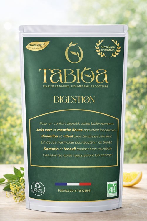 Infusion Tabioa digestion, plantes biologiques pour le confort digestif