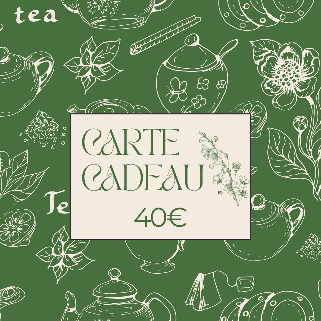 Carte cadeau Tabioa 40€, idée cadeau autour des infusions biologiques