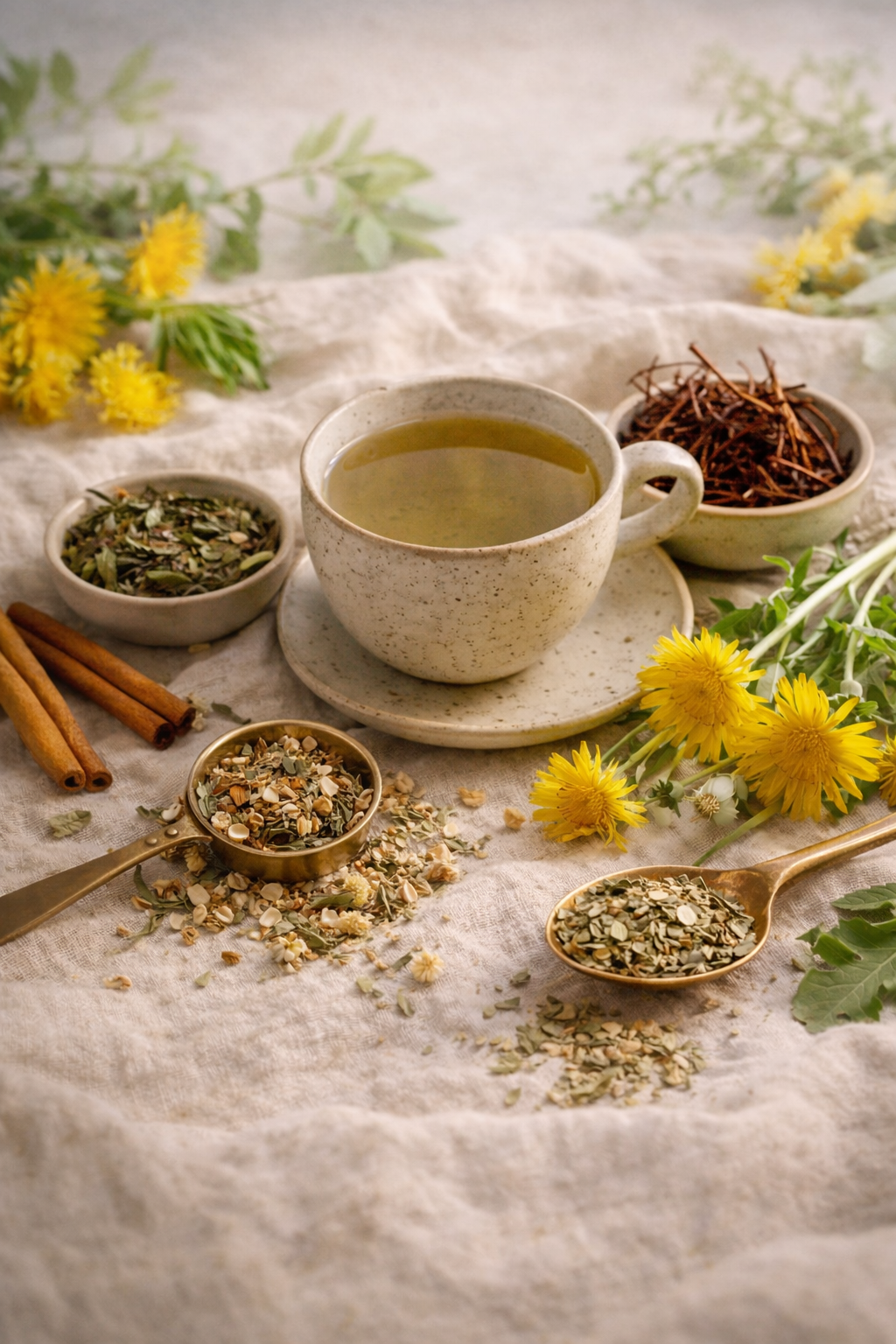 Infusion Tabioa silhouette, plantes biologiques pour l’équilibre naturel (fenouil, maté vert, pissenlit, etc.)